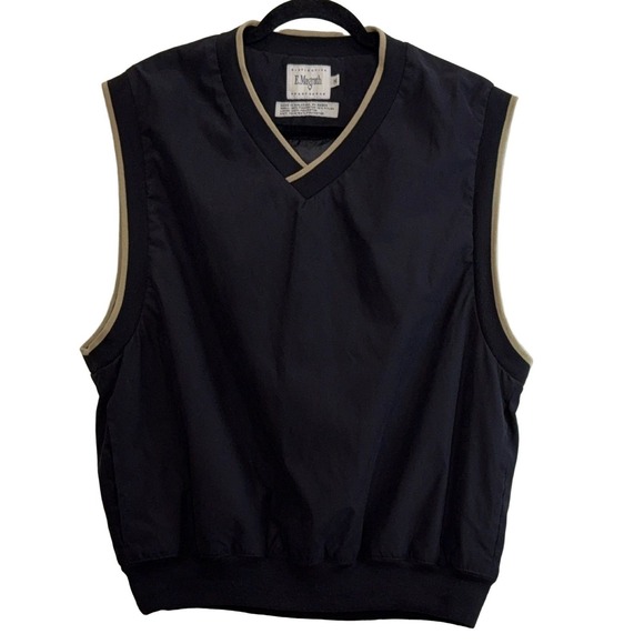 E. Magrath Other - E. Magrath Distinctive Sportswear Sleeveless Vest M Black Tan Golf Embroidered